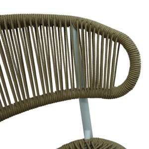pak-373-000013-4 ΚΑΡΕΚΛΑ ΑΛΟΥΜΙΝΙΟΥ-PE RATTAN AGUS PAKOWORLD ΣΤΟΙΒΑΖΟΜΕΝΗ ΣΕ ΛΕΥΚΗ ΑΠΟΧΡΩΣΗ 55X63X77ΕΚ