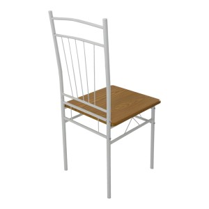 pak-374-000001-4 ΤΡΑΠΕΖΑΡΙΑ ROZA II PAKOWORLD ΣΕΤ 5ΤΜΧ MDF ΣΕ ΦΥΣΙΚΗ ΑΠΟΧΡΩΣΗ ΜΕ ΛΕΥΚΑ ΜΕΤΑΛΛΙΚΑ ΠΟΔΙΑ 110X60X74ΕΚ