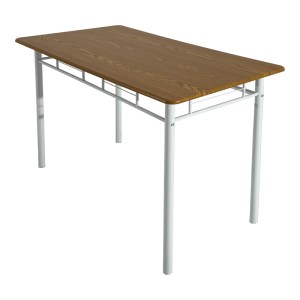 pak-374-000001-6 ΤΡΑΠΕΖΑΡΙΑ ROZA II PAKOWORLD ΣΕΤ 5ΤΜΧ MDF ΣΕ ΦΥΣΙΚΗ ΑΠΟΧΡΩΣΗ ΜΕ ΛΕΥΚΑ ΜΕΤΑΛΛΙΚΑ ΠΟΔΙΑ 110X60X74ΕΚ