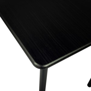 pak-374-000003-10 ΤΡΑΠΕΖΑΡΙΑ ROZA II PAKOWORLD ΣΕΤ 5ΤΜΧ MDF ΣΕ ΜΑΥΡΗ ΑΠΟΧΡΩΣΗ ΜΕ ΜΑΥΡΑ ΜΕΤΑΛΛΙΚΑ ΠΟΔΙΑ 110X60X74ΕΚ