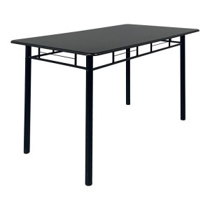 pak-374-000003-8 ΤΡΑΠΕΖΑΡΙΑ ROZA II PAKOWORLD ΣΕΤ 5ΤΜΧ MDF ΣΕ ΜΑΥΡΗ ΑΠΟΧΡΩΣΗ ΜΕ ΜΑΥΡΑ ΜΕΤΑΛΛΙΚΑ ΠΟΔΙΑ 110X60X74ΕΚ