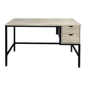 pak-374-000004-1 ΓΡΑΦΕΙΟ ΕΡΓΑΣΙΑΣ RAMEN PAKOWORLD ΣΕ SONOMA ΑΠΟΧΡΩΣΗ ΜΕ ΜΑΥΡΑ ΜΕΤΑΛΛΙΚΑ ΠΟΔΙΑ 120X48X76ΕΚ
