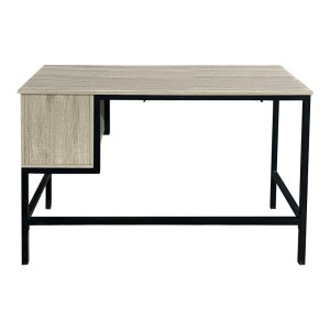 pak-374-000004-2 ΓΡΑΦΕΙΟ ΕΡΓΑΣΙΑΣ RAMEN PAKOWORLD ΣΕ SONOMA ΑΠΟΧΡΩΣΗ ΜΕ ΜΑΥΡΑ ΜΕΤΑΛΛΙΚΑ ΠΟΔΙΑ 120X48X76ΕΚ