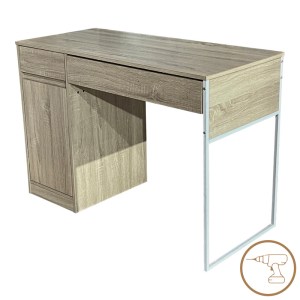 pak-374-000005 ΓΡΑΦΕΙΟ ΕΡΓΑΣΙΑΣ KANTOR PAKOWORLD ΣΕ ΦΥΣΙΚΗ ΑΠΟΧΡΩΣΗ ΜΕ ΛΕΥΚΟ ΜΕΤΑΛΛΙΚΟ ΠΟΔΙ 110X50X76ΕΚ