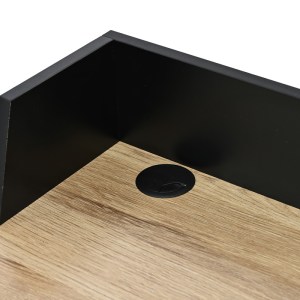 pak-375-000001-4 ΓΡΑΦΕΙΟ ΕΡΓΑΣΙΑΣ ZERVAN PAKOWORLD ΣΕ OAK ΑΠΟΧΡΩΣΗ ΜΕ ΠΟΔΙ ΜΑΥΡΟ ΜΕΤΑΛΛΟ 80X50X84ΕΚ