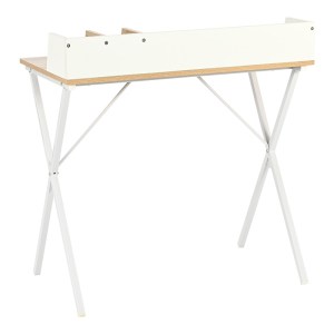 pak-375-000002-2 ΓΡΑΦΕΙΟ ΕΡΓΑΣΙΑΣ ZERVAN PAKOWORLD ΣΕ OAK ΑΠΟΧΡΩΣΗ ΜΕ ΠΟΔΙ ΛΕΥΚΟ ΜΕΤΑΛΛΟ 80X50X84ΕΚ
