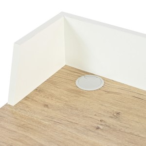 pak-375-000002-4 ΓΡΑΦΕΙΟ ΕΡΓΑΣΙΑΣ ZERVAN PAKOWORLD ΣΕ OAK ΑΠΟΧΡΩΣΗ ΜΕ ΠΟΔΙ ΛΕΥΚΟ ΜΕΤΑΛΛΟ 80X50X84ΕΚ