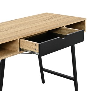 pak-375-000003-4 ΓΡΑΦΕΙΟ ΕΡΓΑΣΙΑΣ YAMIN PAKOWORLD ΣΕ OAK ΑΠΟΧΡΩΣΗ ΜΕ ΠΟΔΙ ΜΑΥΡΟ ΜΕΤΑΛΛΟ 120X48X76ΕΚ