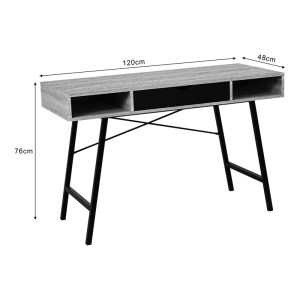 pak-375-000003-5 ΓΡΑΦΕΙΟ ΕΡΓΑΣΙΑΣ YAMIN PAKOWORLD ΣΕ OAK ΑΠΟΧΡΩΣΗ ΜΕ ΠΟΔΙ ΜΑΥΡΟ ΜΕΤΑΛΛΟ 120X48X76ΕΚ