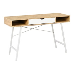 pak-375-000004 ΓΡΑΦΕΙΟ ΕΡΓΑΣΙΑΣ YAMIN PAKOWORLD ΣΕ OAK ΑΠΟΧΡΩΣΗ ΜΕ ΠΟΔΙ ΛΕΥΚΟ ΜΕΤΑΛΛΟ 120X48X76ΕΚ