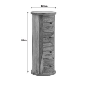 pak-376-000012-1 ΣΥΡΤΑΡΙΕΡΑ SETTIE PAKOWORLD ΜΑΣΙΦ ΞΥΛΟ SHEESHAM ΣΕ ΚΑΡΥΔΙ ΑΠΟΧΡΩΣΗ Φ35X85ΕΚ