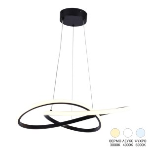 pak-377-000004 ΦΩΤΙΣΤΙΚΟ ΟΡΟΦΗΣ LED LOPER PAKOWORLD ΜΕΤΑΛΛΟ ΣΕ ΜΑΥΡΗ ΑΠΟΧΡΩΣΗ 55ΕΚ