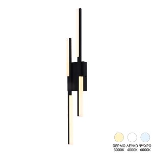 pak-377-000011 ΦΩΤΙΣΤΙΚΟ ΤΟΙΧΟΥ-ΑΠΛΙΚΑ DERQIA PAKOWORLD LED ΜΕΤΑΛΛΟ ΣΕ ΜΑΥΡΗ ΑΠΟΧΡΩΣΗ 10X4.5X70ΕΚ