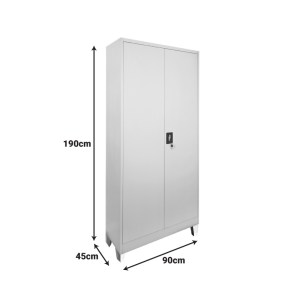 pak-378-000009-3 ΝΤΟΥΛΑΠΑ ZOGI PAKOWORLD ΜΕΤΑΛΛΟ ΜΕ ΧΩΡΙΣΜΑ ΣΕ ΑΠΟΧΡΩΣΗ ΑΝΟΙΧΤΟ ΓΚΡΙ 90X45X190ΕΚ