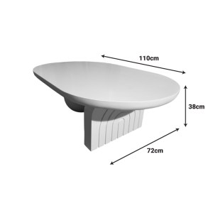 pak-379-000002-3 ΤΡΑΠΕΖΙ ΣΑΛΟΝΙΟΥ KANE PAKOWORLD ΜΑΣΙΦ ΞΥΛΟ ΑΚΑΚΙΑΣ ΣΕ ΛΕΥΚΗ ΑΠΟΧΡΩΣΗ 110X72X38ΕΚ