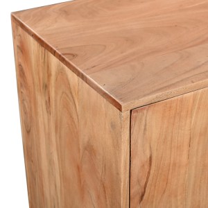 pak-379-000009-4 ΜΠΟΥΦΕΣ LEONTINA PAKOWORLD ΜΑΣΙΦ ΞΥΛΟ ΑΚΑΚΙΑΣ ΣΕ ΦΥΣΙΚΗ ΑΠΟΧΡΩΣΗ ΜΕ ΠΟΔΙ ΜΑΥΡΟ ΜΕΤΑΛΛΟ 150X45X86ΕΚ