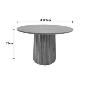 pak-379-000017-3 ΤΡΑΠΕΖΙ TULLY PAKOWORLD ΜΑΣΙΦ ΞΥΛΟ ΑΚΑΚΙΑΣ ΣΕ ΚΑΡΥΔΙ ΑΠΟΧΡΩΣΗ Φ120X75ΕΚ