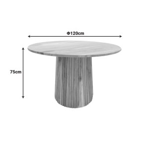 pak-379-000018-3 ΤΡΑΠΕΖΙ TULLY PAKOWORLD ΜΑΣΙΦ ΞΥΛΟ ΑΚΑΚΙΑΣ ΣΕ ΦΥΣΙΚΗ ΑΠΟΧΡΩΣΗ Φ120X75ΕΚ