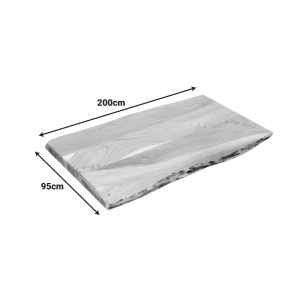 pak-379-000025-1 ΕΠΙΦΑΝΕΙΑ ΤΡΑΠΕΖΙΟΥ POZIER PAKOWORLD ΜΑΣΙΦ ΞΥΛΟ ΑΚΑΚΙΑΣ ΣΕ ΦΥΣΙΚΗ ΑΠΟΧΡΩΣΗ 200X95X4ΕΚ