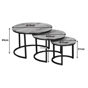 pak-379-000030-7 ΤΡΑΠΕΖΙ ΣΑΛΟΝΙΟΥ FRINA PAKOWORLD ΣΕΤ 3ΤΕΜ MANGO ΞΥΛΟ ΣΕ ΚΑΡΥΔΙ ΑΠΟΧΡΩΣΗ ΜΕ ΠΟΔΙ ΜΑΥΡΟ ΜΕΤΑΛΛΟ