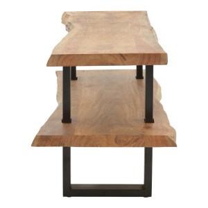 pak-379-000035-2 ΕΠΙΠΛΟ ΤΗΛΕΟΡΑΣΗΣ FUJI PAKOWORLD ΜΑΣΙΦ ΞΥΛΟ ΑΚΑΚΙΑΣ ΣΕ ΦΥΣΙΚΗ ΑΠΟΧΡΩΣΗ ΜΕ ΜΑΥΡΑ ΜΕΤΑΛΛΙΚΑ ΠΟΔΙΑ 140X40X52ΕΚ