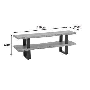 pak-379-000035-6 ΕΠΙΠΛΟ ΤΗΛΕΟΡΑΣΗΣ FUJI PAKOWORLD ΜΑΣΙΦ ΞΥΛΟ ΑΚΑΚΙΑΣ ΣΕ ΦΥΣΙΚΗ ΑΠΟΧΡΩΣΗ ΜΕ ΜΑΥΡΑ ΜΕΤΑΛΛΙΚΑ ΠΟΔΙΑ 140X40X52ΕΚ