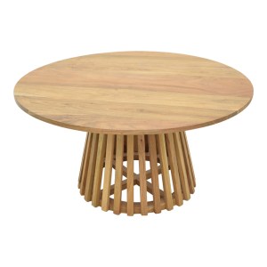 pak-379-000042-1 ΤΡΑΠΕΖΙ ΣΑΛΟΝΙΟΥ RADIANE PAKOWORLD ΜΑΣΙΦ ΞΥΛΟ ΑΚΑΚΙΑΣ ΣΕ ΦΥΣΙΚΗ ΑΠΟΧΡΩΣΗ Φ80X40ΕΚ