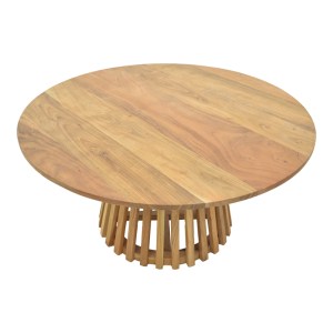 pak-379-000042-2 ΤΡΑΠΕΖΙ ΣΑΛΟΝΙΟΥ RADIANE PAKOWORLD ΜΑΣΙΦ ΞΥΛΟ ΑΚΑΚΙΑΣ ΣΕ ΦΥΣΙΚΗ ΑΠΟΧΡΩΣΗ Φ80X40ΕΚ