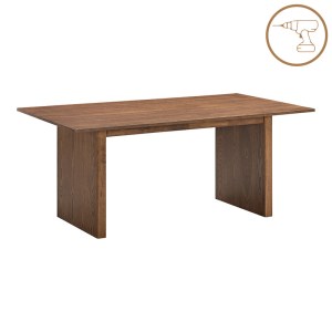 pak-381-000009-3 ΤΡΑΠΕΖΑΡΙΑ ELEGANZA-CAIRO PAKOWORLD ΣΕΤ 7ΤΕΜ MDF ΣΕ ΚΑΡΥΔΙ-ΕΚΡΟΥ ΑΠΟΧΡΩΣΗ 180X99X75.8ΕΚ