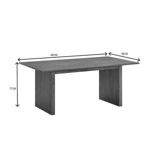 pak-381-000009-6 ΤΡΑΠΕΖΑΡΙΑ ELEGANZA-CAIRO PAKOWORLD ΣΕΤ 7ΤΕΜ MDF ΣΕ ΚΑΡΥΔΙ-ΕΚΡΟΥ ΑΠΟΧΡΩΣΗ 180X99X75.8ΕΚ