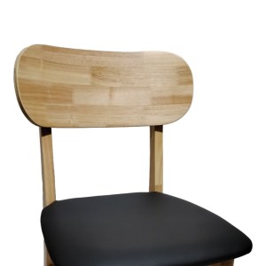 pak-382-000003-5 ΚΑΡΕΚΛΑ BEDONA PAKOWORLD RUBBERWOOD ΣΕ ΦΥΣΙΚΗ ΑΠΟΧΡΩΣΗ ΜΕ ΜΑΥΡΟ PU ΜΑΞΙΛΑΡΙ 47X46X80ΕΚ