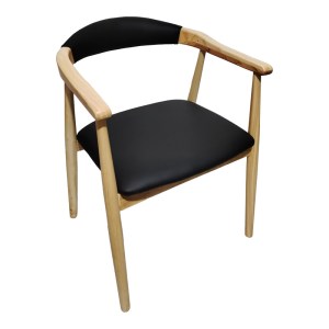 pak-382-000005 ΠΟΛΥΘΡΟΝΑ SANDI PAKOWORLD RUBBERWOOD ΣΕ ΦΥΣΙΚΗ ΑΠΟΧΡΩΣΗ ΜΕ ΜΑΥΡΟ PU ΜΑΞΙΛΑΡΙ 50X60X80ΕΚ