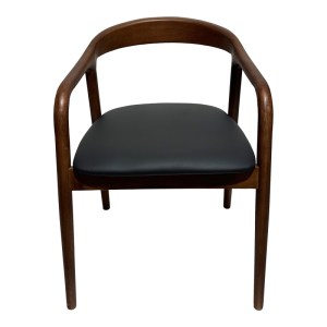 pak-382-000006-4 ΠΟΛΥΘΡΟΝΑ HOGIE PAKOWORLD RUBBERWOOD ΣΕ ΚΑΦΕ ΑΠΟΧΡΩΣΗ ΜΕ ΜΑΥΡΟ PU ΜΑΞΙΛΑΡΙ 61X60X76ΕΚ