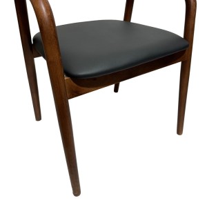 pak-382-000006-7 ΠΟΛΥΘΡΟΝΑ HOGIE PAKOWORLD RUBBERWOOD ΣΕ ΚΑΦΕ ΑΠΟΧΡΩΣΗ ΜΕ ΜΑΥΡΟ PU ΜΑΞΙΛΑΡΙ 61X60X76ΕΚ