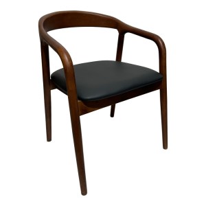 pak-382-000006 ΠΟΛΥΘΡΟΝΑ HOGIE PAKOWORLD RUBBERWOOD ΣΕ ΚΑΦΕ ΑΠΟΧΡΩΣΗ ΜΕ ΜΑΥΡΟ PU ΜΑΞΙΛΑΡΙ 61X60X76ΕΚ