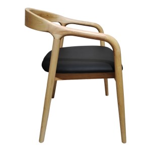 pak-382-000007-3 ΠΟΛΥΘΡΟΝΑ HOGIE PAKOWORLD RUBBERWOOD ΣΕ ΦΥΣΙΚΗ ΑΠΟΧΡΩΣΗ ΜΕ ΜΑΥΡΟ PU ΜΑΞΙΛΑΡΙ 61X60X76ΕΚ
