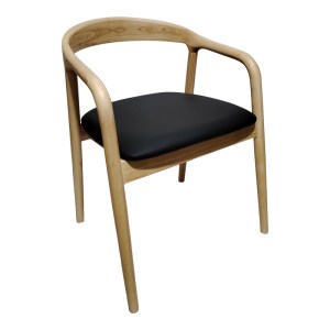 pak-382-000007 ΠΟΛΥΘΡΟΝΑ HOGIE PAKOWORLD RUBBERWOOD ΣΕ ΦΥΣΙΚΗ ΑΠΟΧΡΩΣΗ ΜΕ ΜΑΥΡΟ PU ΜΑΞΙΛΑΡΙ 61X60X76ΕΚ