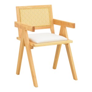 pak-382-000009 ΠΟΛΥΘΡΟΝΑ WINSLOW PAKOWORLD RUBBERWOOD ΣΕ ΦΥΣΙΚΗ ΑΠΟΧΡΩΣΗ-ΥΦΑΣΜΑ ΛΕΥΚΟ 51X54X80ΕΚ