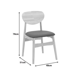 pak-382-000014-1 ΚΑΡΕΚΛΑ CARDITH PAKOWORLD RUBBERWOOD-PLYWOOD ΣΕ ΦΥΣΙΚΗ ΑΠΟΧΡΩΣΗ-PU ΜΠΕΖ 48X51X78ΕΚ