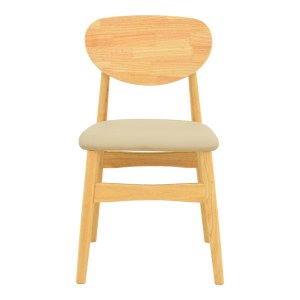 pak-382-000014-4 ΚΑΡΕΚΛΑ CARDITH PAKOWORLD RUBBERWOOD-PLYWOOD ΣΕ ΦΥΣΙΚΗ ΑΠΟΧΡΩΣΗ-PU ΜΠΕΖ 48X51X78ΕΚ