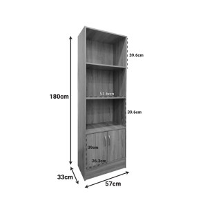 pak-383-000007-3 ΒΙΒΛΙΟΘΗΚΗ TEKARO I PAKOWORLD ΣΕ SONOMA ΑΠΟΧΡΩΣΗ 57X33X180ΕΚ