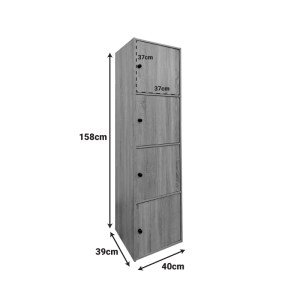 pak-383-000012-3 ΝΤΟΥΛΑΠΙ-ΣΤΗΛΗ GABINO PAKOWORLD ΣΕ SONOMA ΑΠΟΧΡΩΣΗ 40X39X158ΕΚ