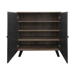 pak-383-000026-1 ΠΑΠΟΥΤΣΟΘΗΚΗ-ΝΤΟΥΛΑΠΙ CATHI PAKOWORLD ΣΕ OAK - ANTHRACITE ΑΠΟΧΡΩΣΗ 80X34X95ΕΚ