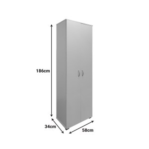 pak-383-000027-3 ΠΑΠΟΥΤΣΟΘΗΚΗ-ΝΤΟΥΛΑΠΑ RACKA PAKOWORLD ΣΕ SONOMA ΑΠΟΧΡΩΣΗ 58X34X186ΕΚ