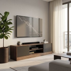 pak-383-000033 ΕΠΙΠΛΟ ΤΗΛΕΟΡΑΣΗΣ SASA I PAKOWORLD ΣΕ OAK-ΑΝΘΡΑΚΙ ΑΠΟΧΡΩΣΗ 150X35X41.5ΕΚ