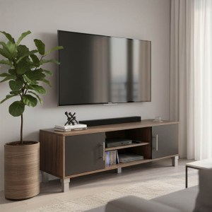 pak-383-000037 ΕΠΙΠΛΟ ΤΗΛΕΟΡΑΣΗΣ SERANK PAKOWORLD ΣΕ OAK-ΑΝΘΡΑΚΙ ΑΠΟΧΡΩΣΗ 120X40X40ΕΚ