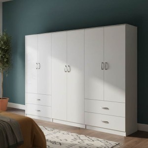 pak-383-000180 ΝΤΟΥΛΑΠΑ ΕΞΑΦΥΛΛΗ LEGO PAKOWORLD ΛΕΥΚΗ 240X42X180ΕΚ