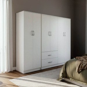 pak-383-000185 ΝΤΟΥΛΑΠΑ ΕΞΑΦΥΛΛΗ LEGO Ι PAKOWORLD ΛΕΥΚΗ 200,5X42X180ΕΚ