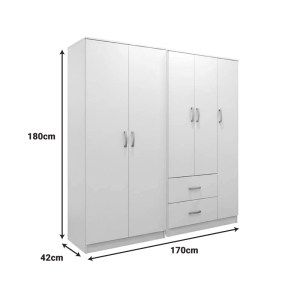 pak-383-000187-3 ΝΤΟΥΛΑΠΑ ΠΕΝΤΑΦΥΛΛΗ LEGO I PAKOWORLD ΛΕΥΚΗ 170X42X180ΕΚ