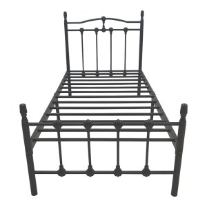pak-386-000005-3 ΚΡΕΒΑΤΙ WOTSO PAKOWORLD ΜΕΤΑΛΛΙΚΟ ΣΕ ΜΑΥΡΗ ΑΠΟΧΡΩΣΗ 90X190ΕΚ